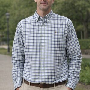 Ralph Lauren 100% Cotton Green Blue Plaid Men’s Shirt XL